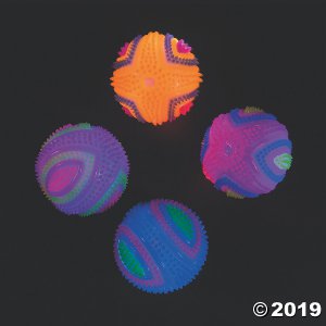 Light-Up Printed Bouncy Ball Assortment (Per Dozen)