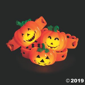 Pumpkin Light-Up Bracelets (Per Dozen)