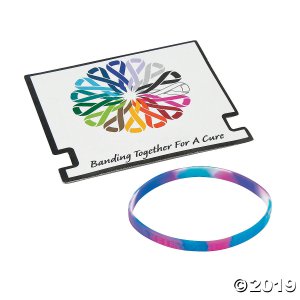 Inspiring Awareness Rubber Bracelets with Card (Per Dozen)