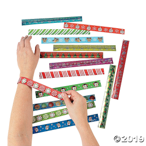 Holiday Slap Bracelet Assortment (50 Piece(s))