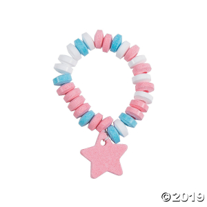 Patriotic Candy Bracelets with Star Charms (Per Dozen)