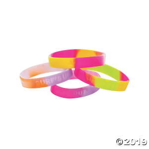 Luau Sayings Silicone Bracelets (Per Dozen)
