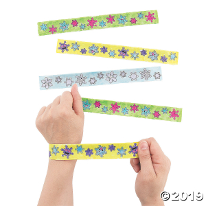 Color Your Own Winter Slap Bracelets (48 Piece(s))