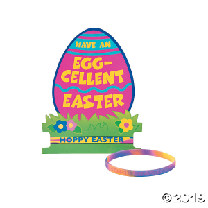 Easter Cards with Rubber Bracelets (Per Dozen)