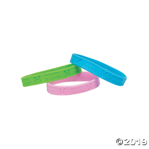 Easter Bunny Rubber Bracelets (24 Piece(s))