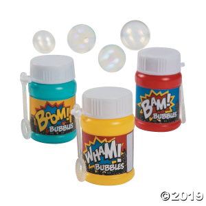 Action-Packed Mini Bubble Bottles (24 Piece(s))