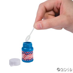 Mini Stars & Stripes Bubble Bottles (24 Piece(s))