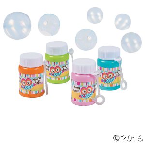 You're A Hoot Mini Bubble Bottles (24 Piece(s))