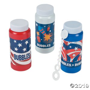 Patriotic Bubble Bottles (Per Dozen)