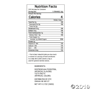 White Candy-Filled Straws (240 Piece(s))