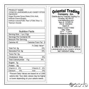 Lavender Hard Candy Sticks (80 Piece(s))