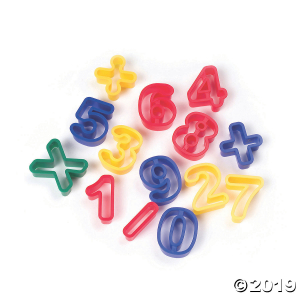 Creativity Street® Dough and Clay Cutter Set, Numbers & Math Symbols, 1.5625", 84 Pieces (6 Piece(s))