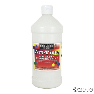 Sargent Art® Art-Time® Washable Tempera Paint, 32 oz, White, Pack of 6 (6 Piece(s))