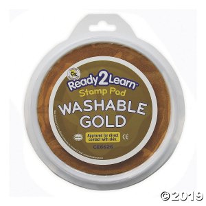 Center Enterprises® Ready2Learn Jumbo Washable Stamp Pad, Gold, Pack of 6 (6 Piece(s))