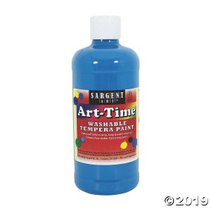 Sargent Art® Art-Time® Washable Tempera Paint, 16 oz, Turquoise Blue, Pack of 12 (12 Piece(s))