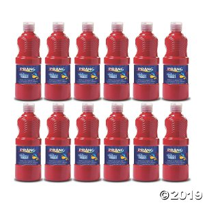 Prang® Washable Ready-to-Use Tempera Paint, 16 oz, Red, Pack of 12 (12 Piece(s))