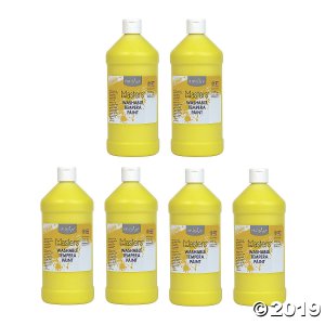 Handy Art® Little Masters Washable Tempera Paint, 32 oz, Yellow, Pack of 6 (6 Piece(s))