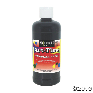 Sargent Art® Art-Time® Tempera Paint, 16 oz, Black, Pack of 12 (12 Piece(s))