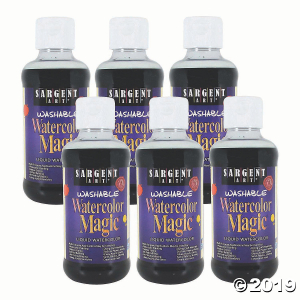 Sargent Art® Washable Watercolor Magic® Paint, 8 oz, Black, Pack of 6 (6 Piece(s))