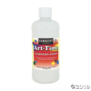 Sargent Art® Art-Time® Tempera Paint, 16 oz, White, Pack of 12 (12 Piece(s))