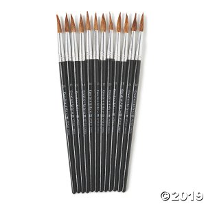 Charles Leonard® Water Color Paint Brushes, # 10, Camel Hair, Black Handle, 72 count (6 Piece(s))