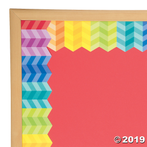 Painted Palette Rainbow Herringbone Bulletin Board Border (1 Unit(s))