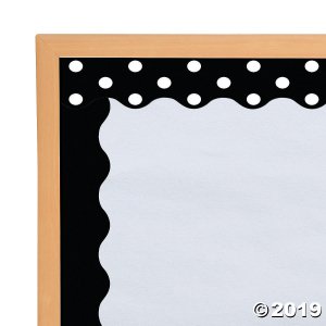 Black Double-Sided Scalloped Bulletin Board Border (Per Dozen)