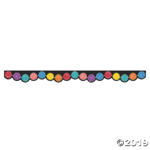 Bright Pom-Pom Bulletin Board Borders (Per Dozen)