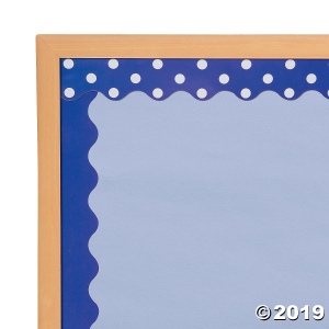 Double-Sided Solid & Polka Dot Bulletin Board Borders - Purple (Per Dozen)