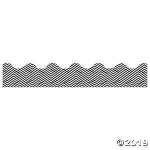 Carson-Dellosa® Black & White Maze Pattern Scalloped Bulletin Board Borders (1 Set(s))