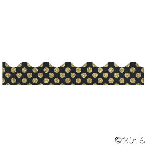 Carson-Dellosa® Gold Glitter Dots Scalloped Bulletin Board Borders (1 Set(s))