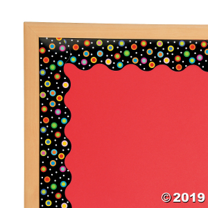 Dots on Black Bulletin Board Borders (Per Dozen)