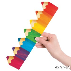 Jumbo Colored Pencil Bulletin Board Borders (Per Dozen)