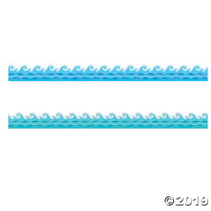 Double-Sided Ocean Waves Bulletin Board Borders (Per Dozen)