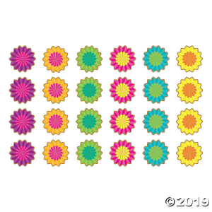 Glitter Bright Party Fan Bulletin Board Cutouts (24 Piece(s))