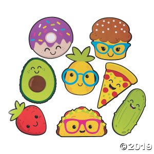 Jumbo Funtastic Food Friends Cutouts (8 Piece(s))