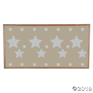 Silver Glitz Stars Bulletin Board Cutouts (30 Piece(s))