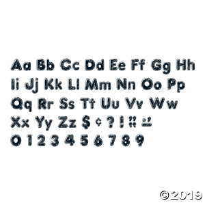 Black Gems Bulletin Board Letters (1 Set(s))