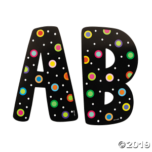 Jumbo Dots on Black Letter Designer Letters (1 Set(s))