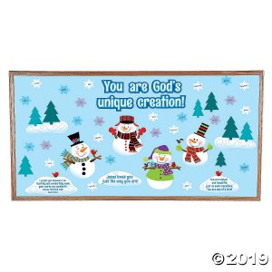 God Made Me Unique Snowman Bulletin Board Set (1 Set(s))