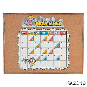 Superhero Bulletin Board Calendar (1 Set(s))