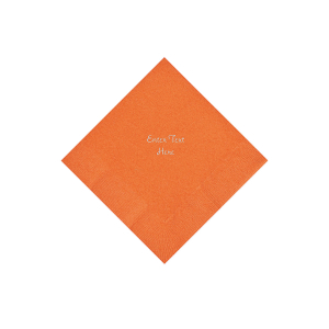 Pumpkin Spice Personalized Napkins with Silver Foil - Beverage (50 Piece(s))