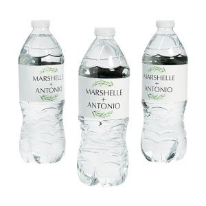 Personalized Spring Greenery Water Bottle Labels (50 Piece(s))