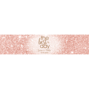 Personalized Rose Gold Best Day Ever Water Bottle Labels (50 Piece(s))