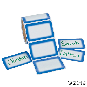 Blue Self-Adhesive Name Tags/Labels (1 Roll(s))