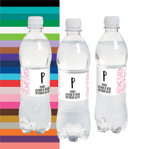 Personalized Swirl Water Bottle Labels (50 Piece(s))