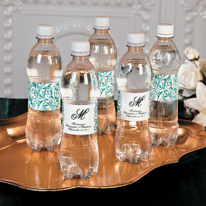 Personalized Swirl Water Bottle Labels (50 Piece(s))