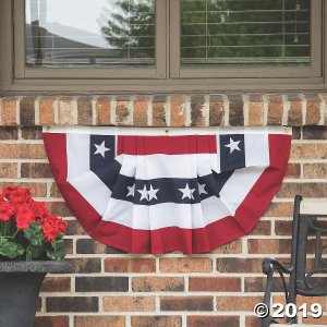 Small Pleated Patriotic Cloth Bunting (1 Piece(s))