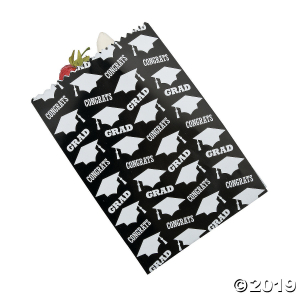 Black Congrats Grad Treat Bags (50 Piece(s))