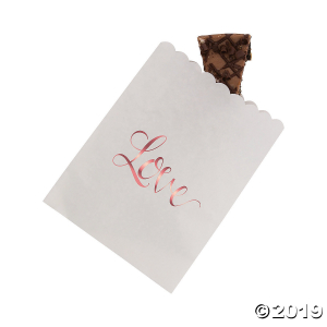Love Rose Gold Foil Treat Bags (50 Piece(s))